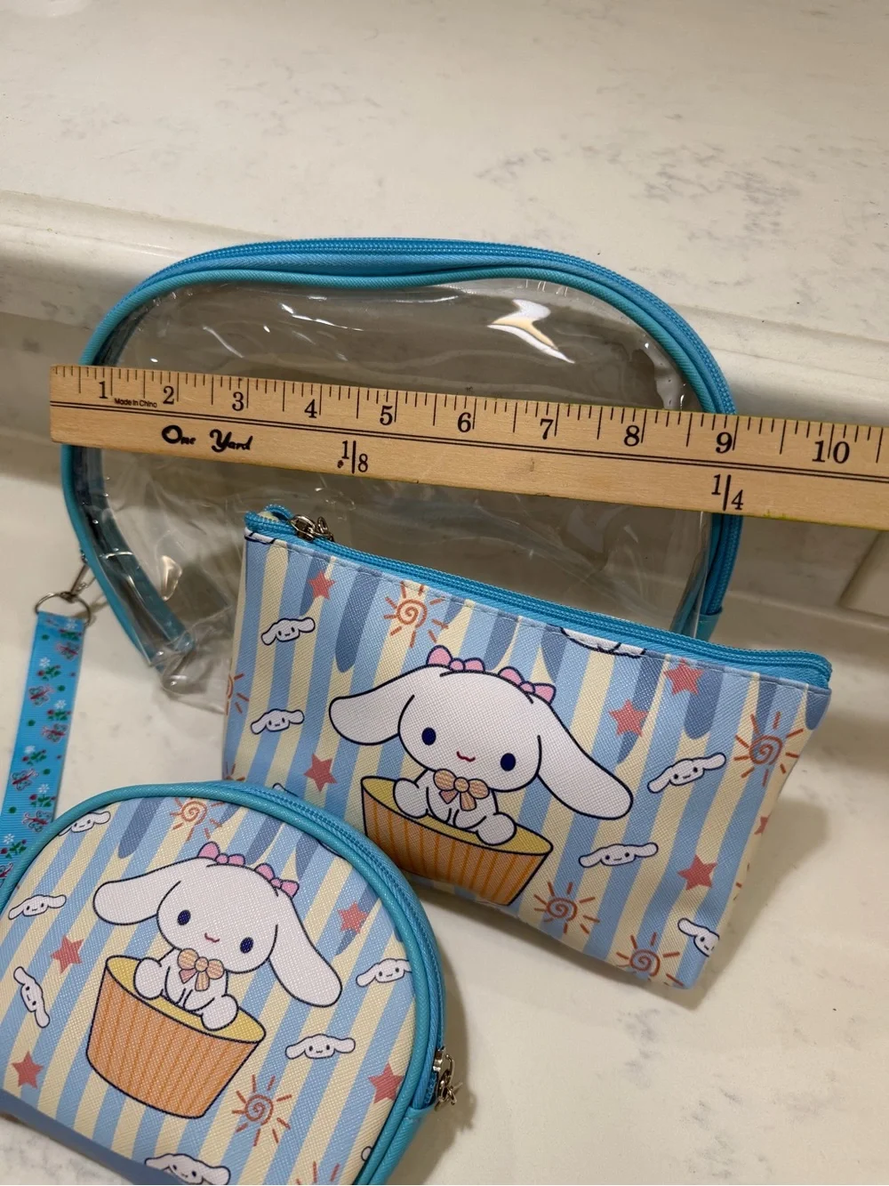 Sanrio Cinnamoroll Bunny Cupcake Bag Trio - Blue & White